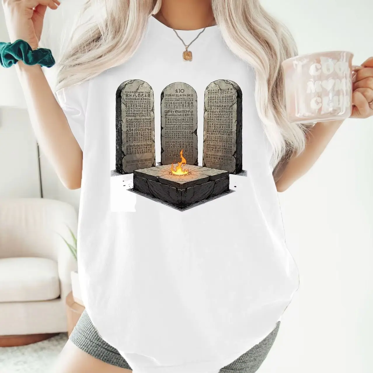 Vintage Sports Cotton Daily Tshirt Retro Cartoon Prints Tombstone Design Casua l T Shirts Fashionable For Women's Tee Gym Ready - Image 7