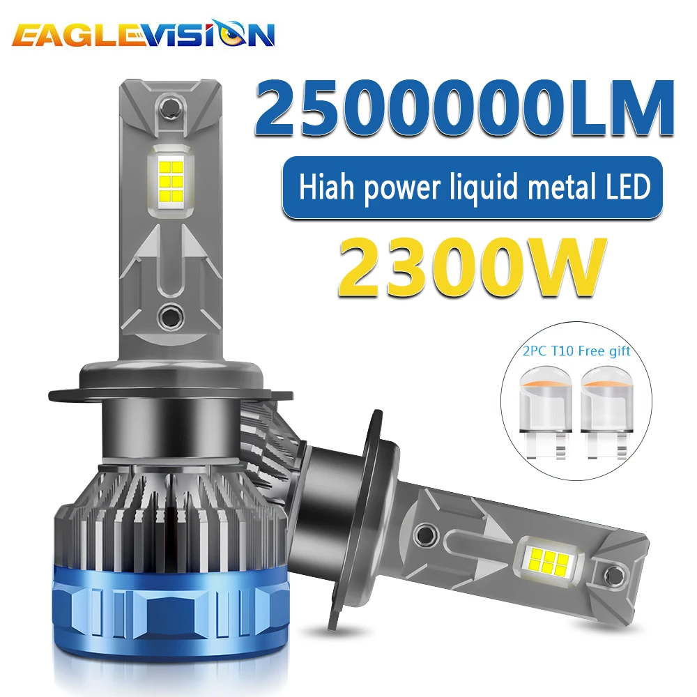 EAGLEVISION Led Headlight Lamp Bulb for Cars H4 Turbo Canbus 12v 24v 1800W High Power Lamp HB3 HB4 9012 H1 H4 H7 H11 H13