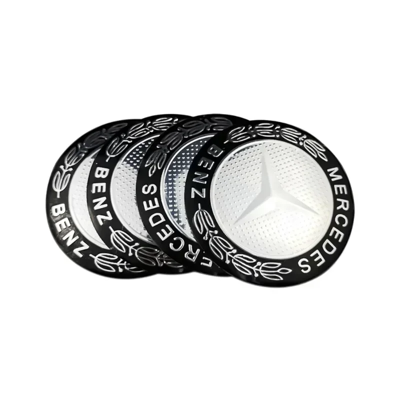 75mm Car Wheel Hub Emblem Sticker for Mercedes Benz W203 W204 W205 W209 W210 W211 W212 W176 W166 W163 W221 Auto Rim Center Decal - Image 5