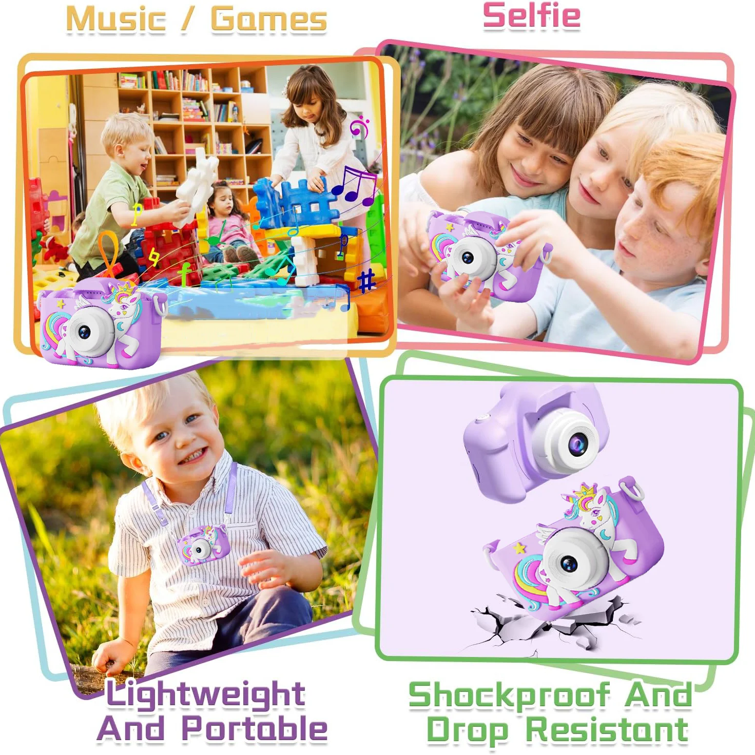Kids Camera Toys for Boys Girls Selfie HD Digital Video Shockproof Camcorder Christmas Birthday Girls 32GB Card Included - Image 5