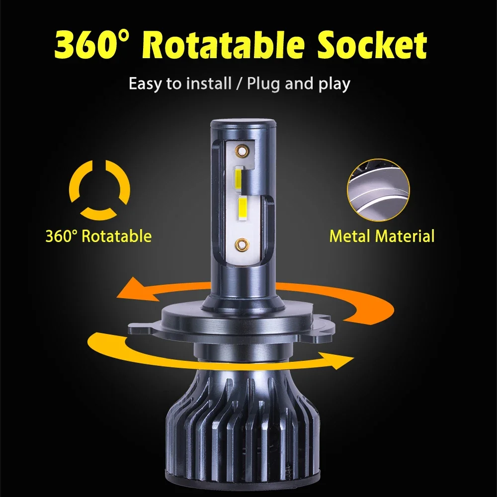 Car Headlight 18000LM 80W CSP H4 LED H7 H1 H3 H8 H11 9005 HB3 9006 HB4 880 881 H27 Car Auto Headlamp Led Lights for Car 12V - Image 3