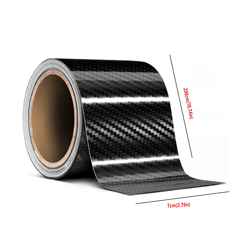 7D Carbon Fiber Sticker 7cm width,Auto Door Welcome Pedal Guards,Car rear anti scratch protector,Bumper Film Sticker Car Styling - Image 10