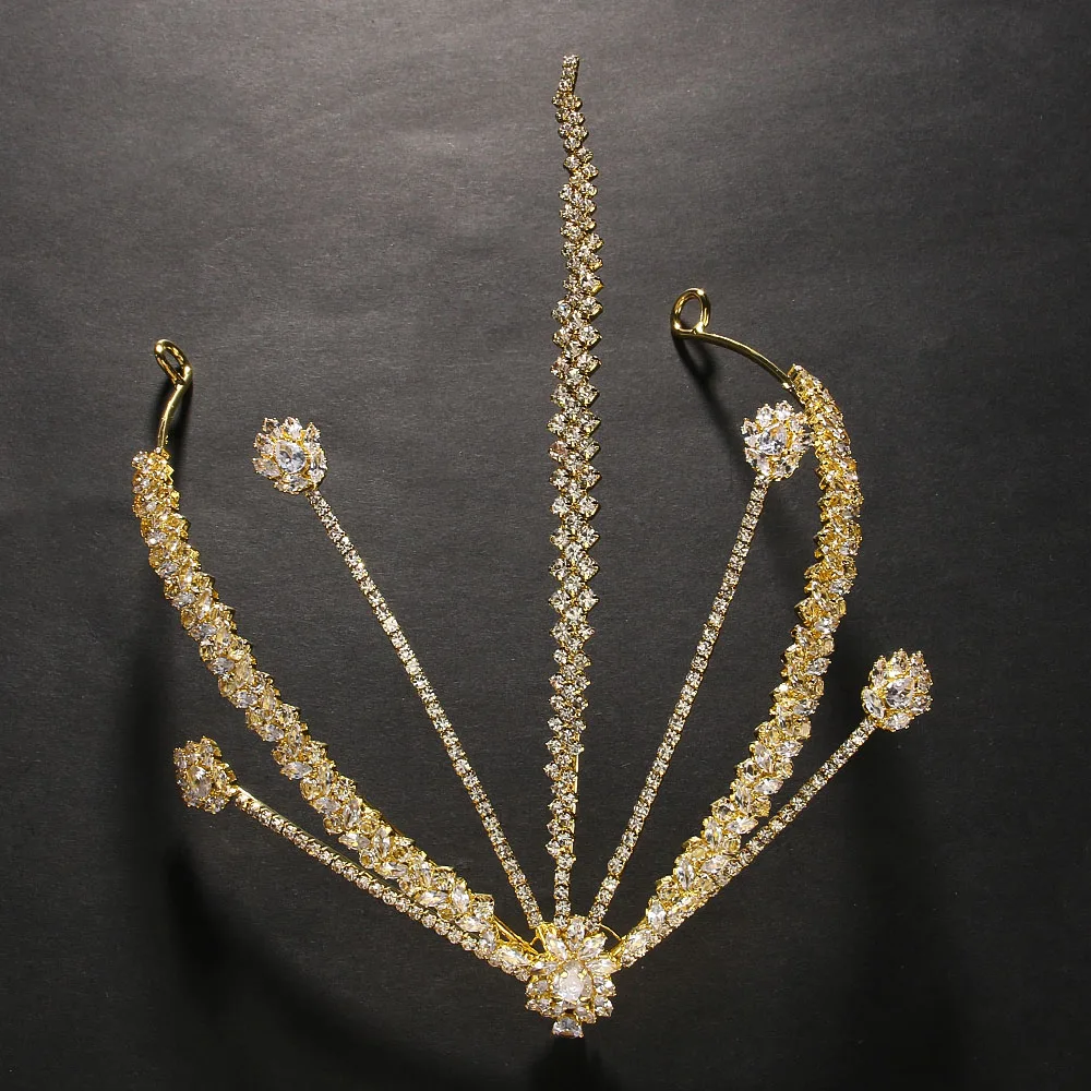 Stonefans Water Drop Forehead Chain Indian Jewellery for Women Bridal Headpiece Rhinestone Headband Hair Accessories Wedding - Image 4