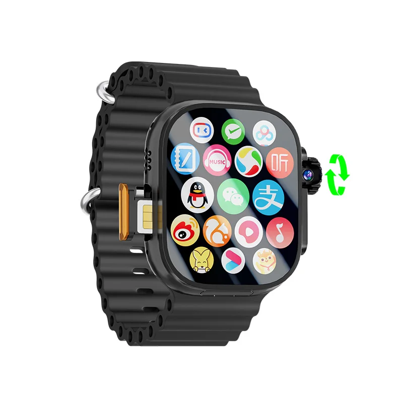 DW100 Ultra Smartwatch 4G/5G AMOLED Smartwatch with Rotating Camera 8GB+128GB GPS/WiFi/NFC/SIM Android 8.1 Sport Watch - Image 6