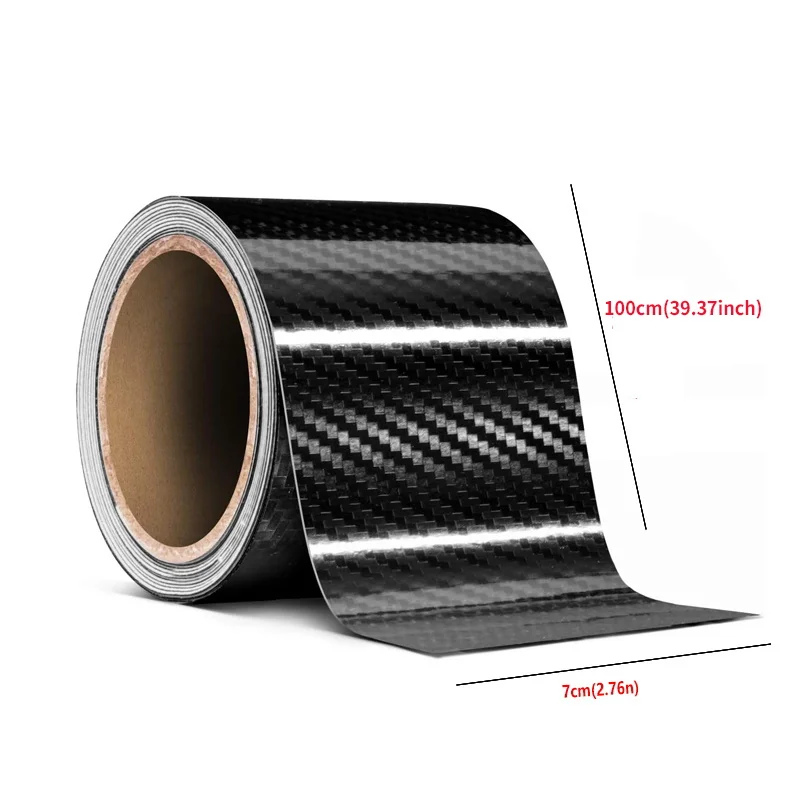 7D Carbon Fiber Sticker 7cm width,Auto Door Welcome Pedal Guards,Car rear anti scratch protector,Bumper Film Sticker Car Styling - Image 7