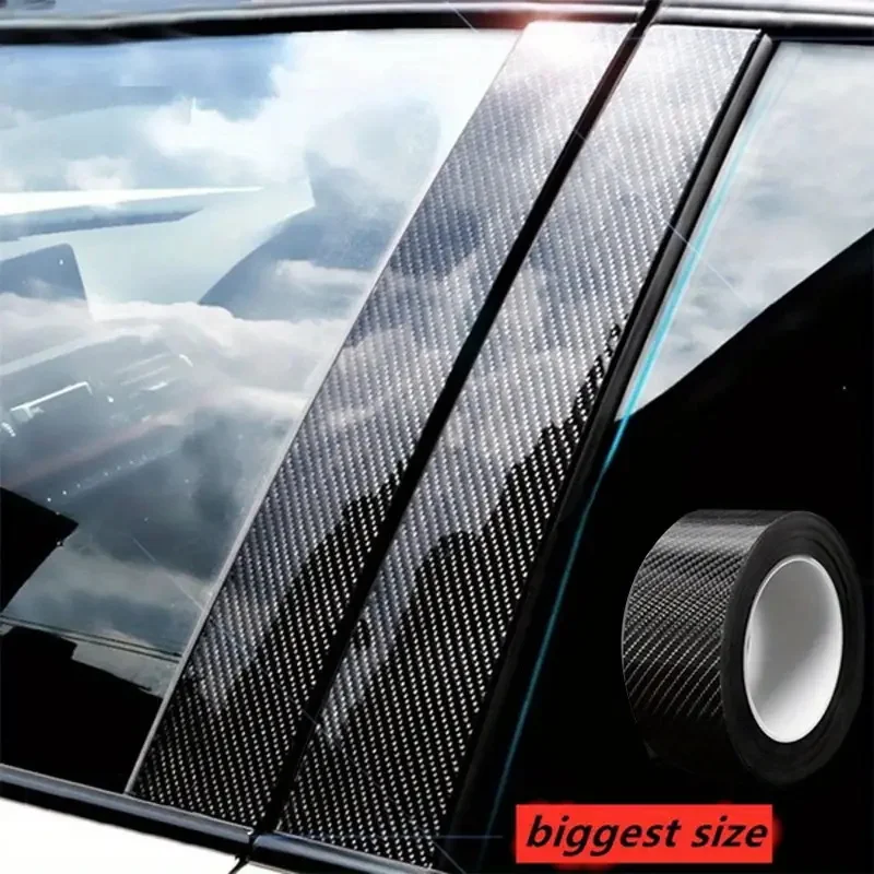 7D Carbon Fiber Sticker 7cm width,Auto Door Welcome Pedal Guards,Car rear anti scratch protector,Bumper Film Sticker Car Styling - Image 4