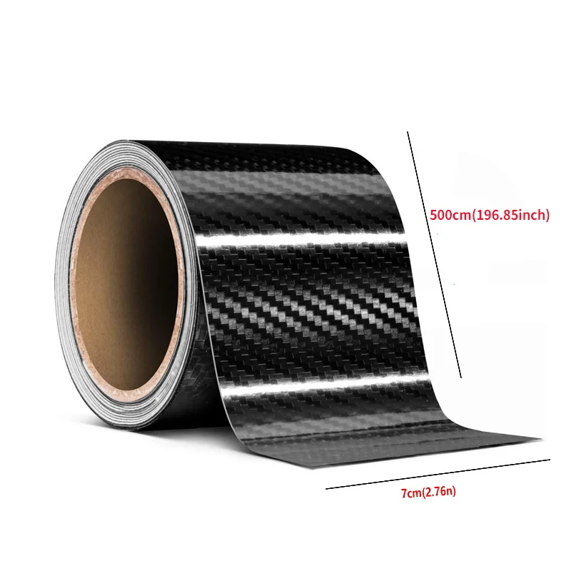 7D Carbon Fiber Sticker 7cm width,Auto Door Welcome Pedal Guards,Car rear anti scratch protector,Bumper Film Sticker Car Styling - Image 6