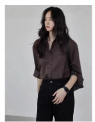 25 Summer New Women's Clothing Korean Versatile Hoodie Long Sleeve Fashionable Shirt Solid Color Women's Top