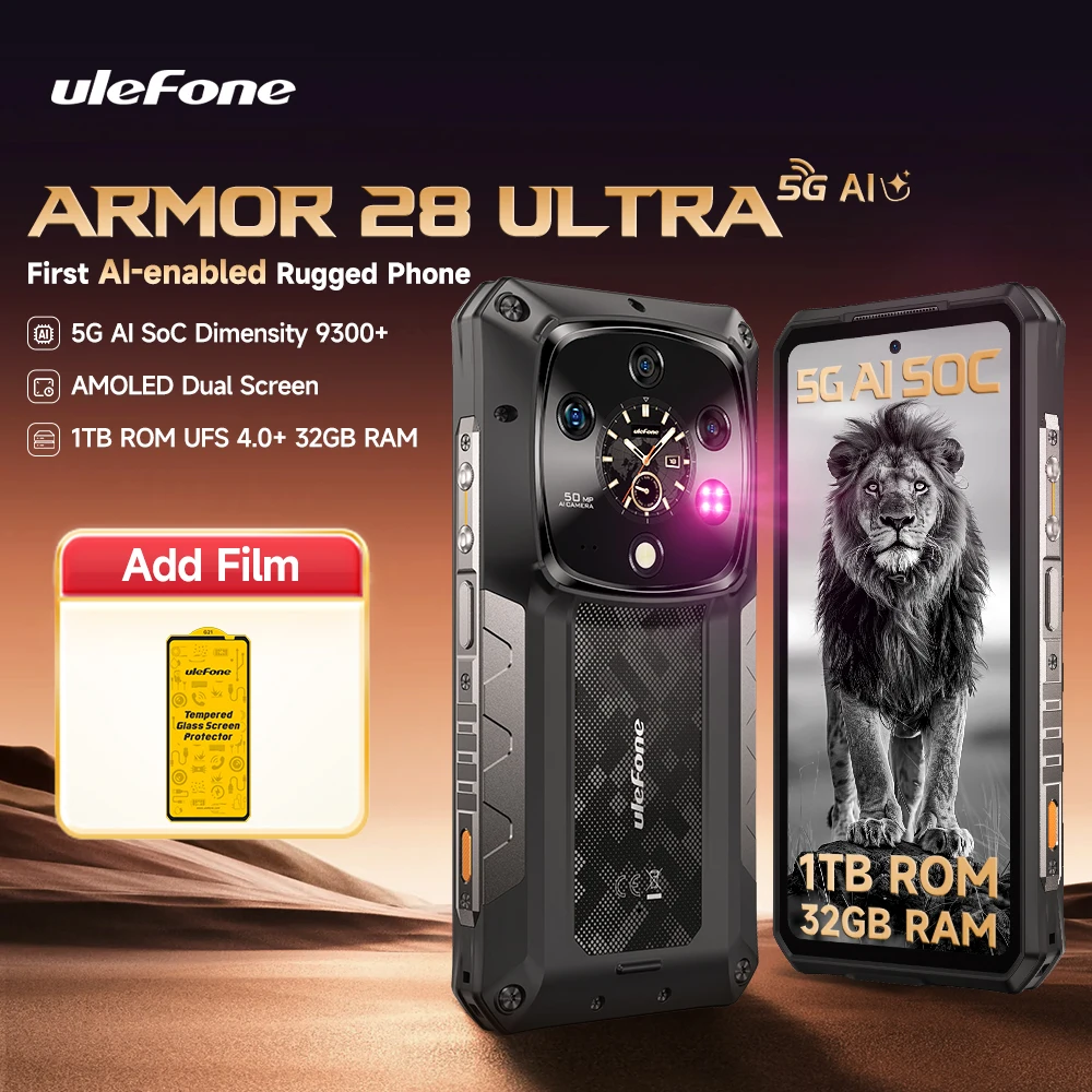 【World Premiere】Ulefone Armor 28 Ultra 5G AI Rugged Phone 1TB ROM+32GB RAM Android Smartphone AMOLED 6.67" 10600mAh Mobile phone - 图片 8