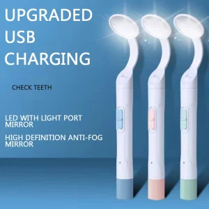 Dental LED Light Mouth Mirror Portable Reusable Dentist Oral Checking Fog Bright Tooth Care Hygiene Clean Instrument