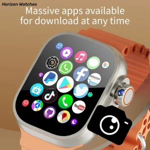 DW100 Ultra Smartwatch 4G/5G AMOLED Smartwatch with Rotating Camera 8GB+128GB GPS/WiFi/NFC/SIM Android 8.1 Sport Watch