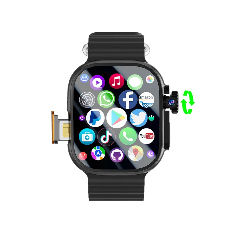 DW100 Ultra Smartwatch 4G/5G AMOLED Smartwatch with Rotating Camera 8GB+128GB GPS/WiFi/NFC/SIM Android 8.1 Sport Watch - Image 7