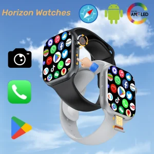 Latest CD20 Smartwatch 2.29" AMOLED HD, Rotary Camera, GPS/WiFi, 256GB+SIM Slot, Touch Encoder Android Watch for Men/Women