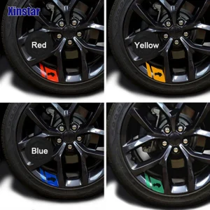 6Pcs Car Rim Wheel Decal Sticker For Jeep Wrangler JK JL TJ YJ CJ Rubicon Sahara Auto Accessories