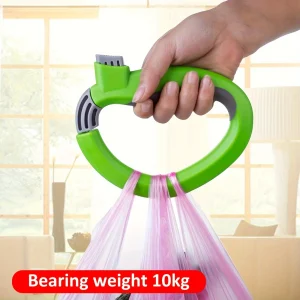 1 Piece One-Hand Self-Locking Bag Holder for Grocery Shopping-Convenient and Secure Grip for Easy Carrying