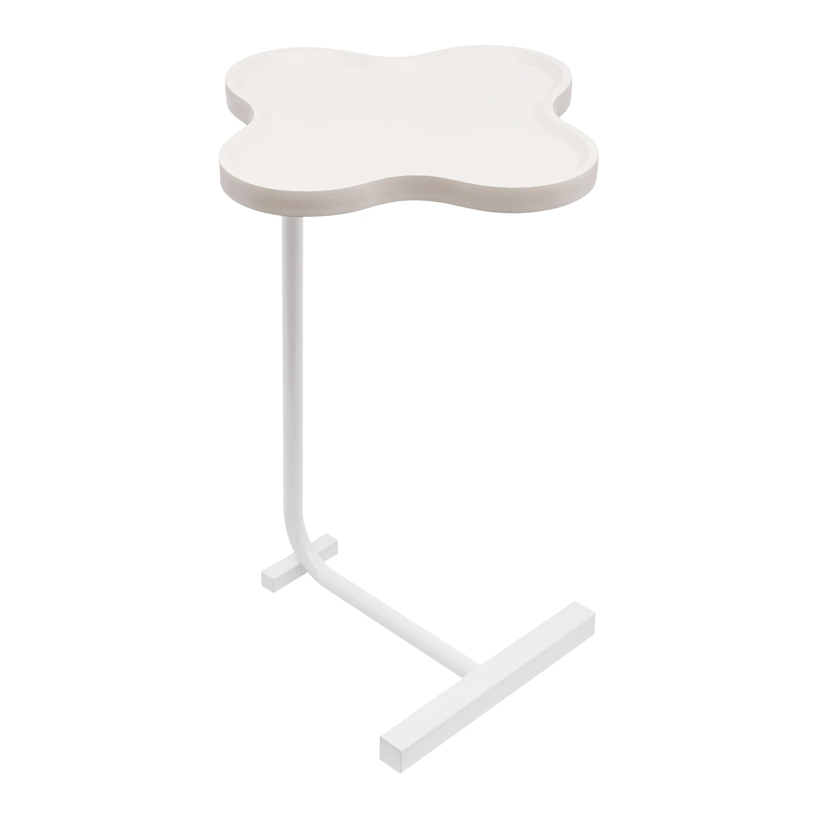 White Flower Shape Side Table Metal Storage Shelf Space Saving Coffee Table Modern Living Room Bedroom Decorative Furniture - Image 6