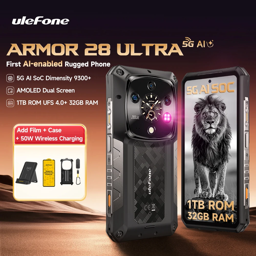 【World Premiere】Ulefone Armor 28 Ultra 5G AI Rugged Phone 1TB ROM+32GB RAM Android Smartphone AMOLED 6.67" 10600mAh Mobile phone - 图片 10