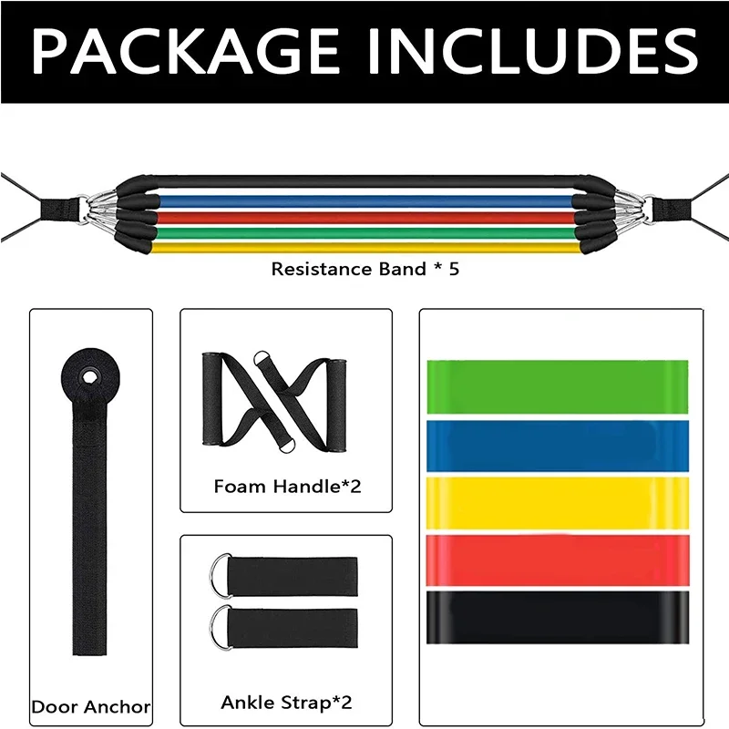 Sport Rubber Band for Fitness Equipment Resistance Bands Elastic Band for Pulling Up Gym Exercise Training Portable Body Sports - Image 2