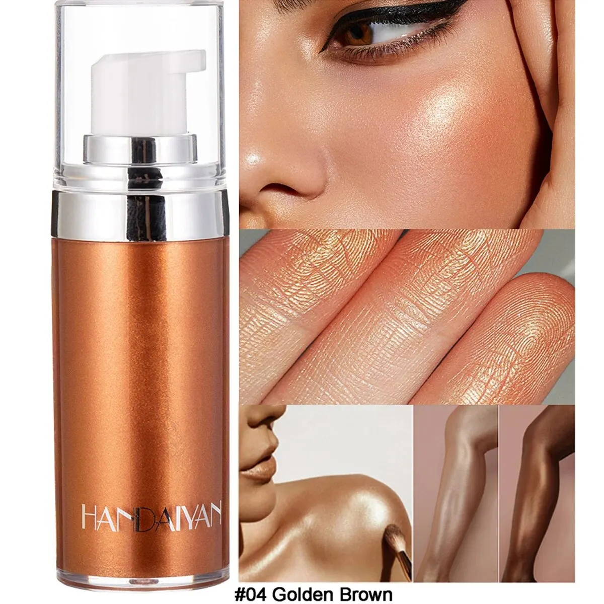 HANDAIYAN Face Highlighter Lotion Summer Beach Sexy Full Body Glow Body Highlighter - Image 7